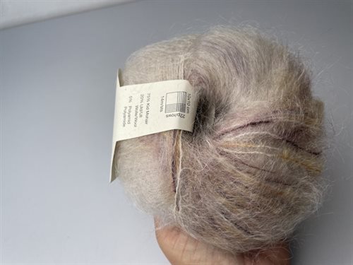 Bella color by permin kid mohair - smuk lys sand med farvespil